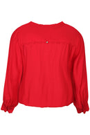 Scallop Trim Top - Red
