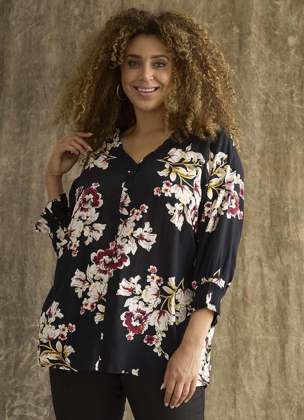 Black Print Top - Black Print