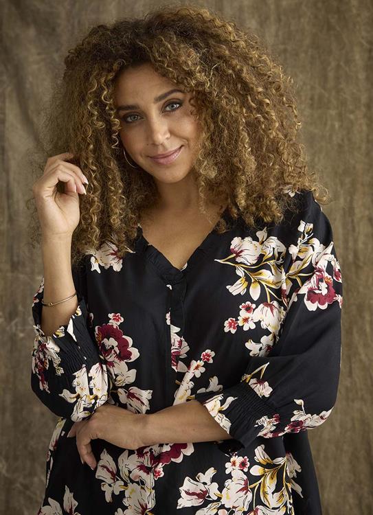 Black Print Top - Black Print