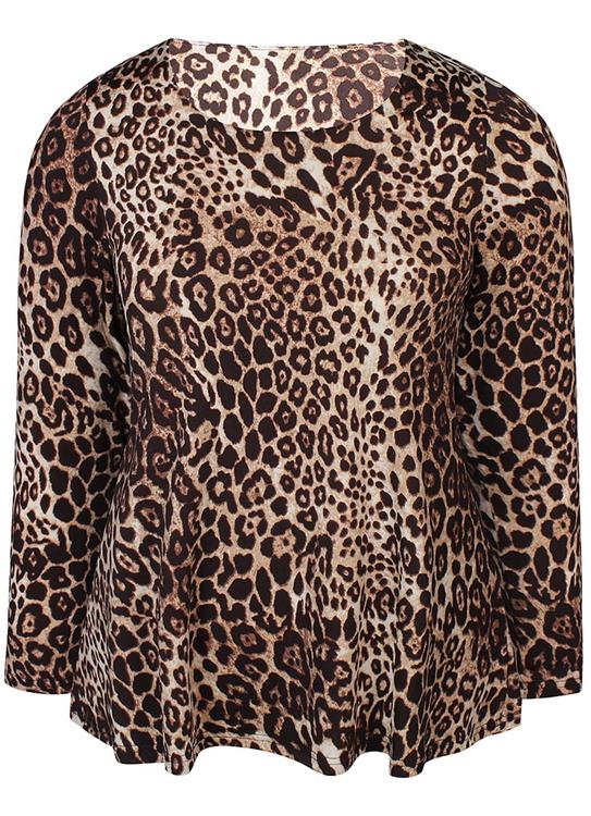 Leopard Print Top - Brown