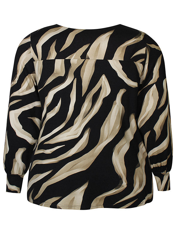 Print Top - Black, beige