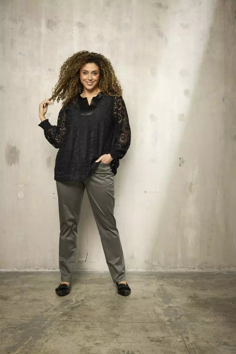 Black Lace Top - Black