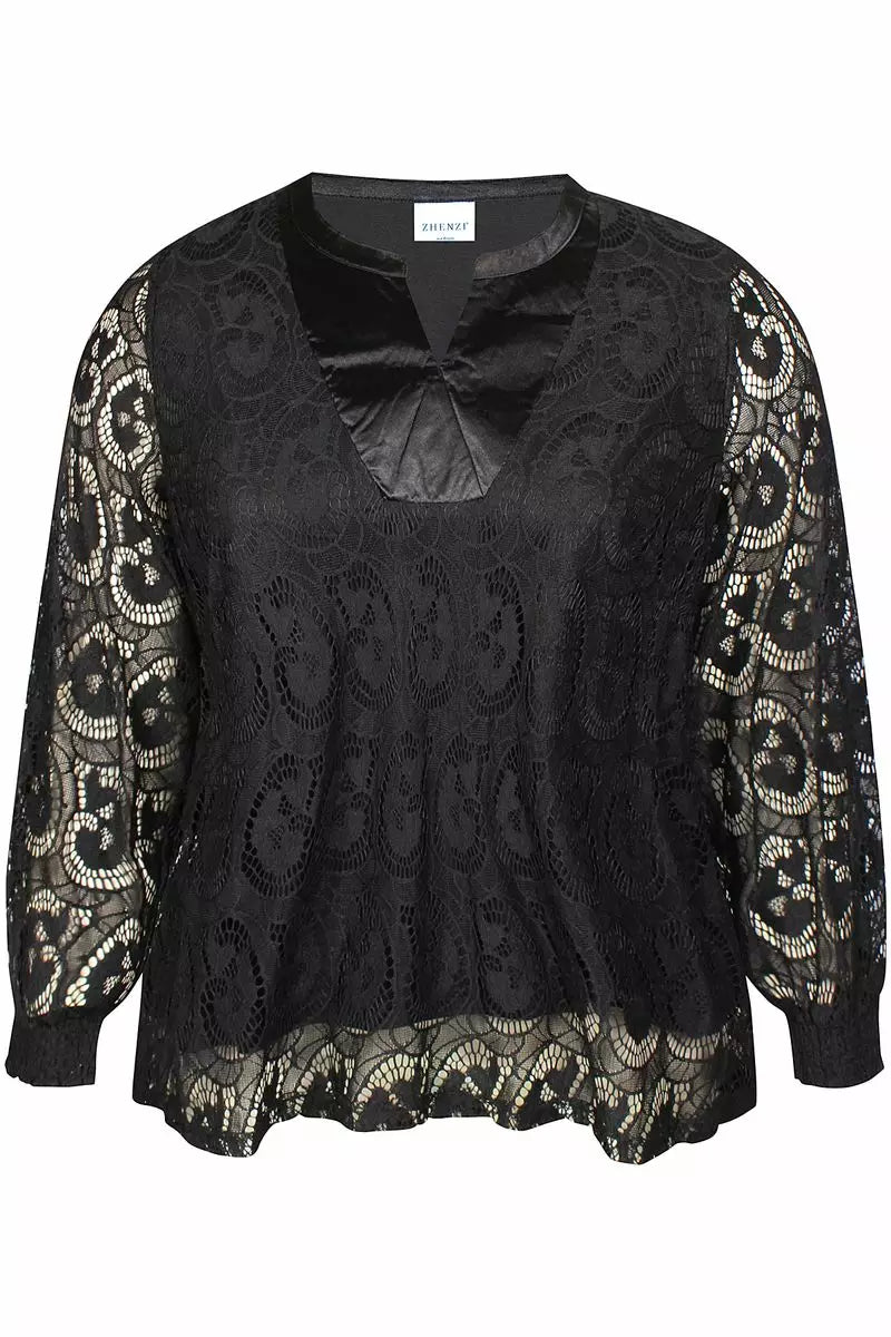 Black Lace Top - Black