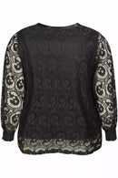 Black Lace Top - Black