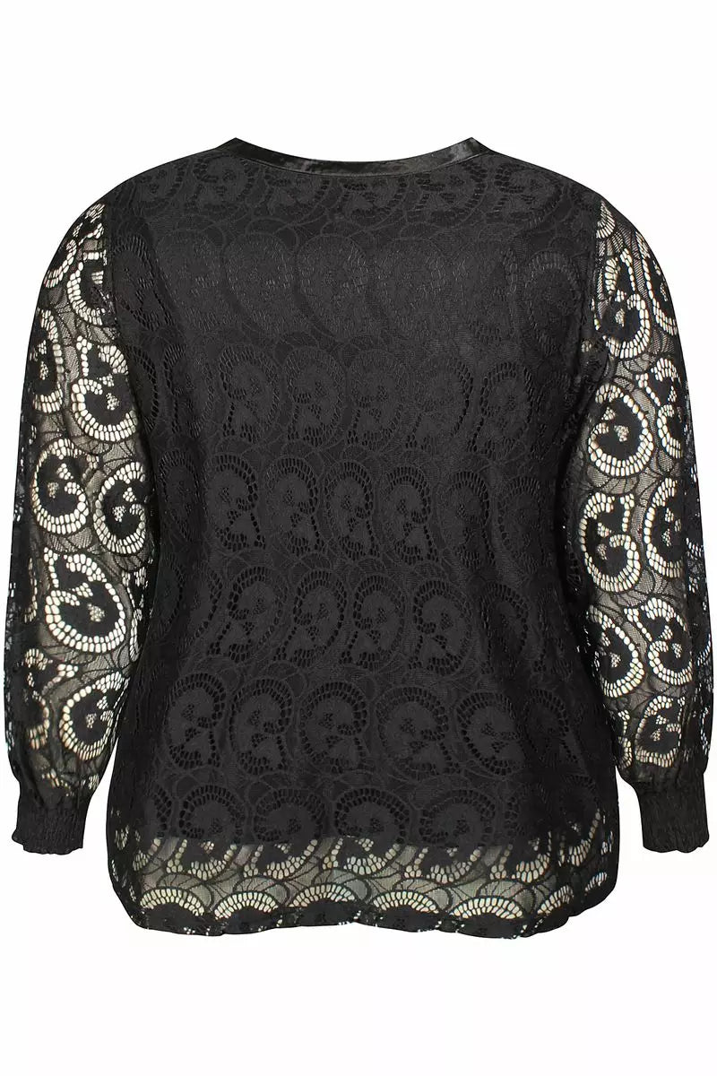 Black Lace Top - Black