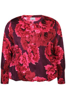 Flower Print Top - Pink, purple, black