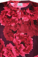 Flower Print Top - Pink, purple, black