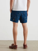Colbert Arrow Print Swim Shorts - Aegean Blue
