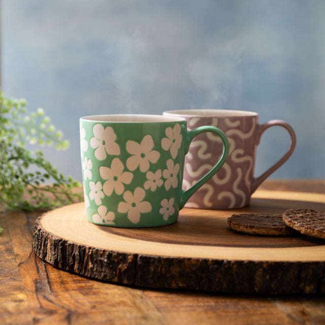 Green Flower Mug