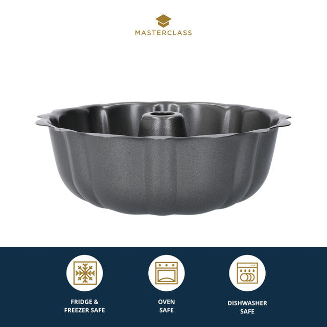 Non-Stick Fluted Ring Cake Pan, 27cm