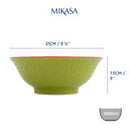 Green and Blue Geometric Stoneware Ramen Bowl - 21cm