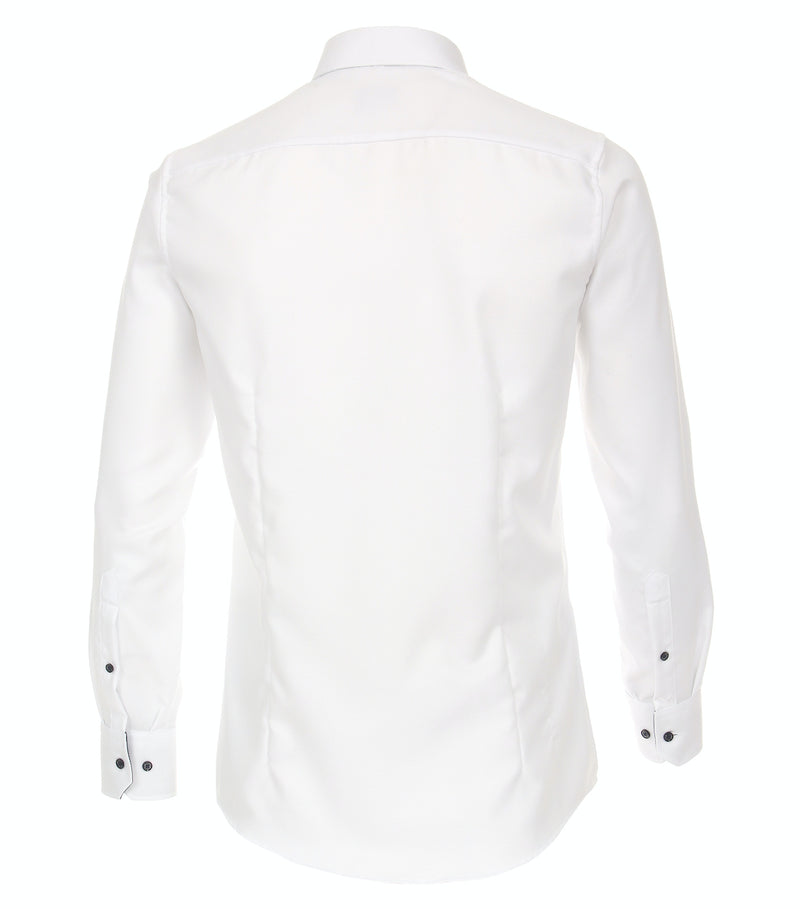 Long Sleeve Plain Shirt - White