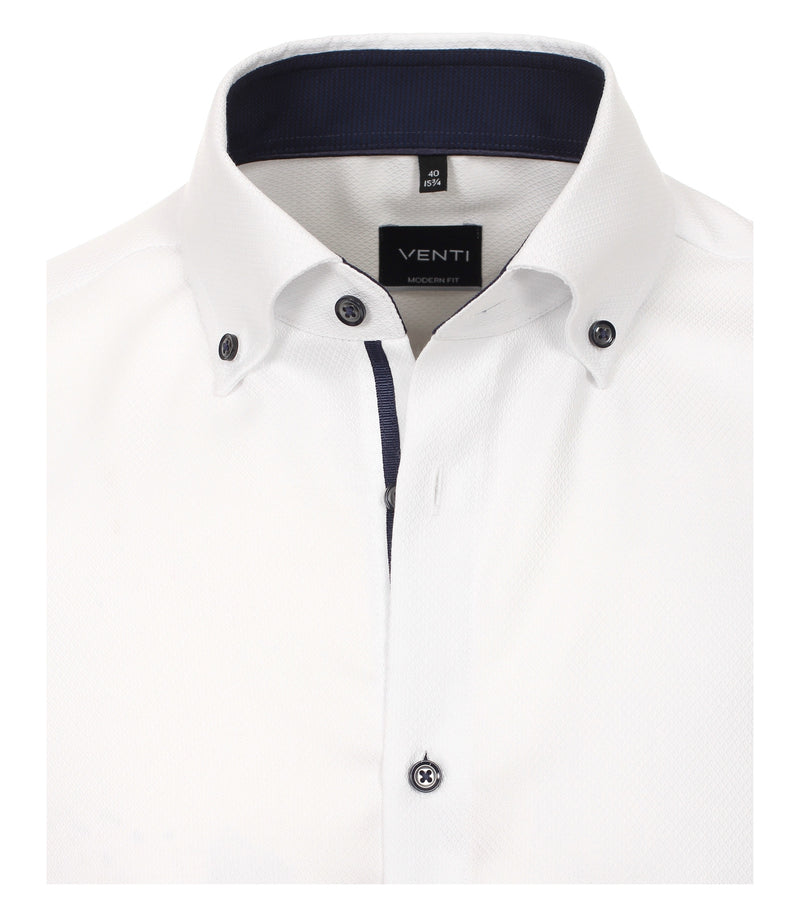 Long Sleeve Plain Shirt - White