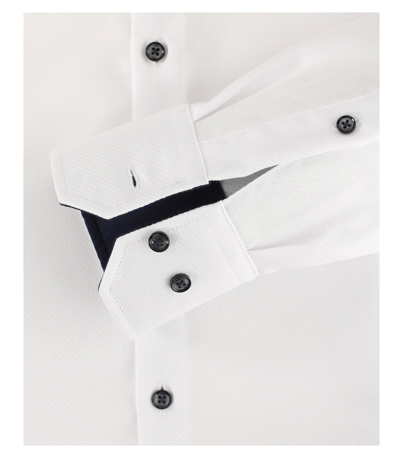 Long Sleeve Plain Shirt - White