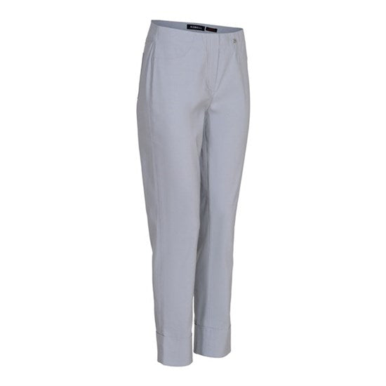 Bella Turn Up Crop Trouser - Pearl Grey