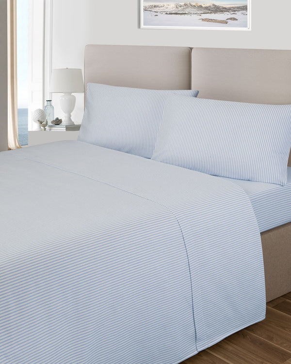 Brushed Cotton Fitted Sheet - Blue
