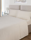 Brushed Cotton Flat Sheet - Natural