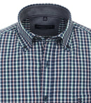 Short Sleeve Check Shirt - Light Blue