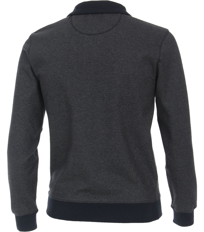 Contrast Collar 1/2 Zip Jumper - Night Blue