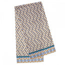 Graphic Pattern Silk Scarf - Dark Blue