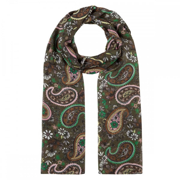 Twill Paisley Scarf - Green