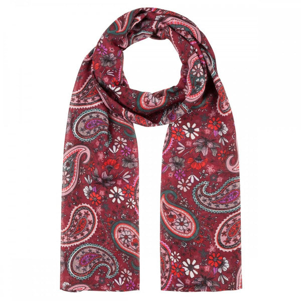 Twill Paisley Scarf - Bordeaux