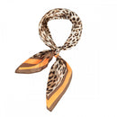 Leopard Print Silk Scarf - Brown