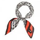 Leopard Print Silk Scarf - Black