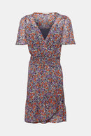 All Over Print Dress - Navy