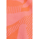 Jacquard Short Sleeve Jumper - Orange Red