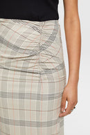 Check Skirt - Light Taupe