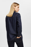 Western Blouse - Blue Dark Wash