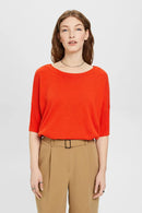 Short Sleeve Jumper - Orange Red