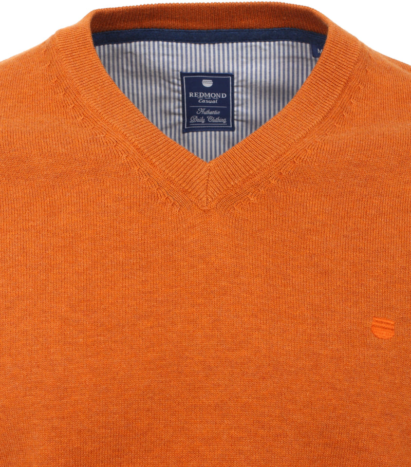 V Neck Jumper - Orange