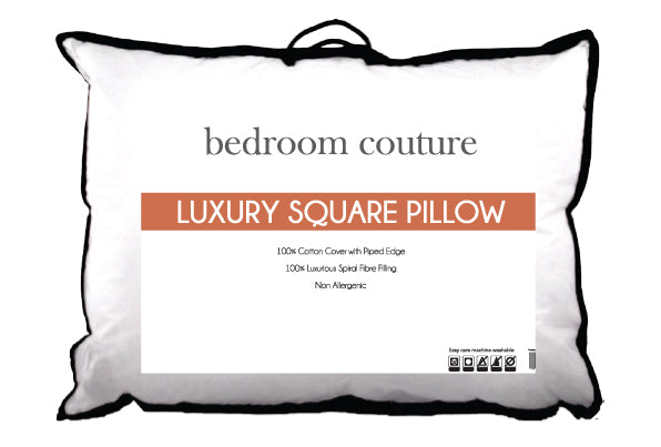 Cotton Piped Edge Square Pillow