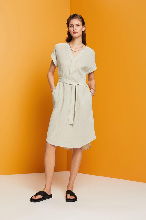 Crinkle Dress - Green