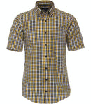Casual Fit Button Down Check Shirt - Yellow