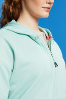 Zip Hoodie - Aqua Green