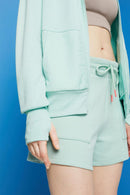 Zip Hoodie - Aqua Green