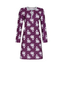 Button Up Nightdress - Bordeaux