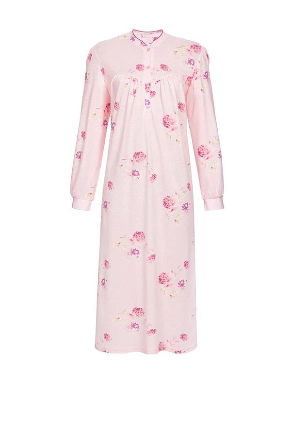 Nightdress With Button Planket - Rosa
