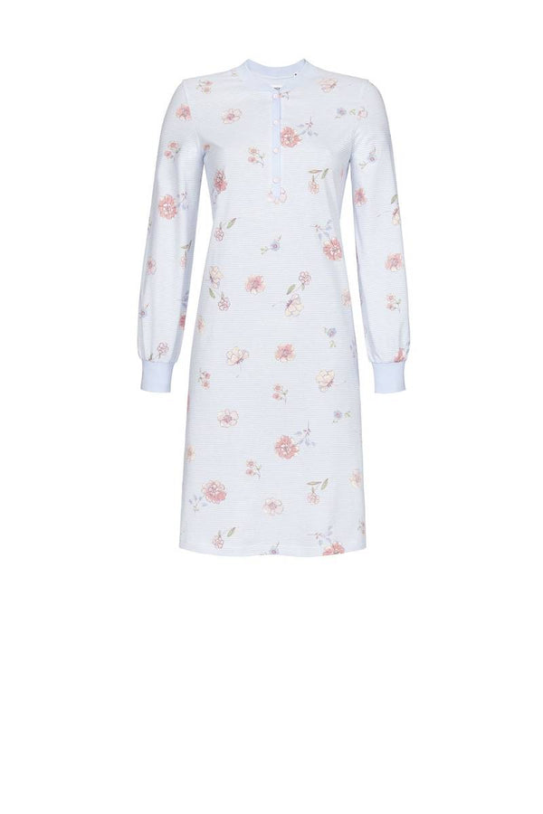 Button Nightdress - Blue