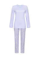 Lace Trim Pyjama - Ciel