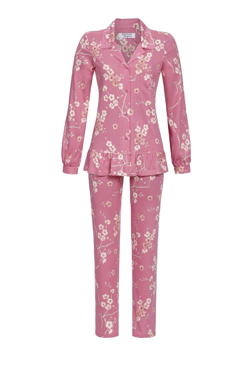 Button Through Pyjama - Rose Wine