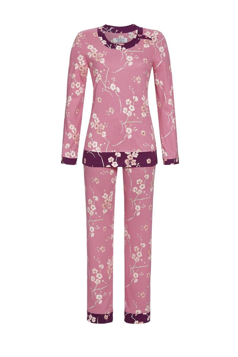 Floral Design Pyjama - Rose Wine