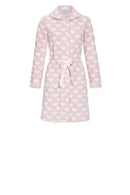 Fluffy  Buttoned Through Robe - Nelke/clove