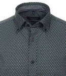 Button Down Print Shirt - Dark Petrol