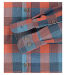 Check Leisure Long Sleeve Shirt - Tangarine