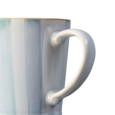 Blue Stripe Painted Large Handcrafted Mug