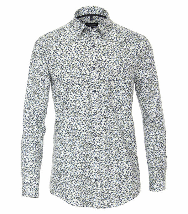 Print Leisure Long Sleeve Shirt - Light Blue